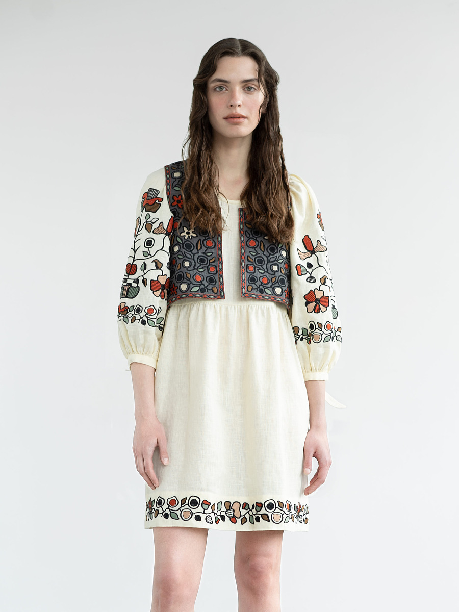 Linen dress with embroidery Zadorozhniy Dress [0]