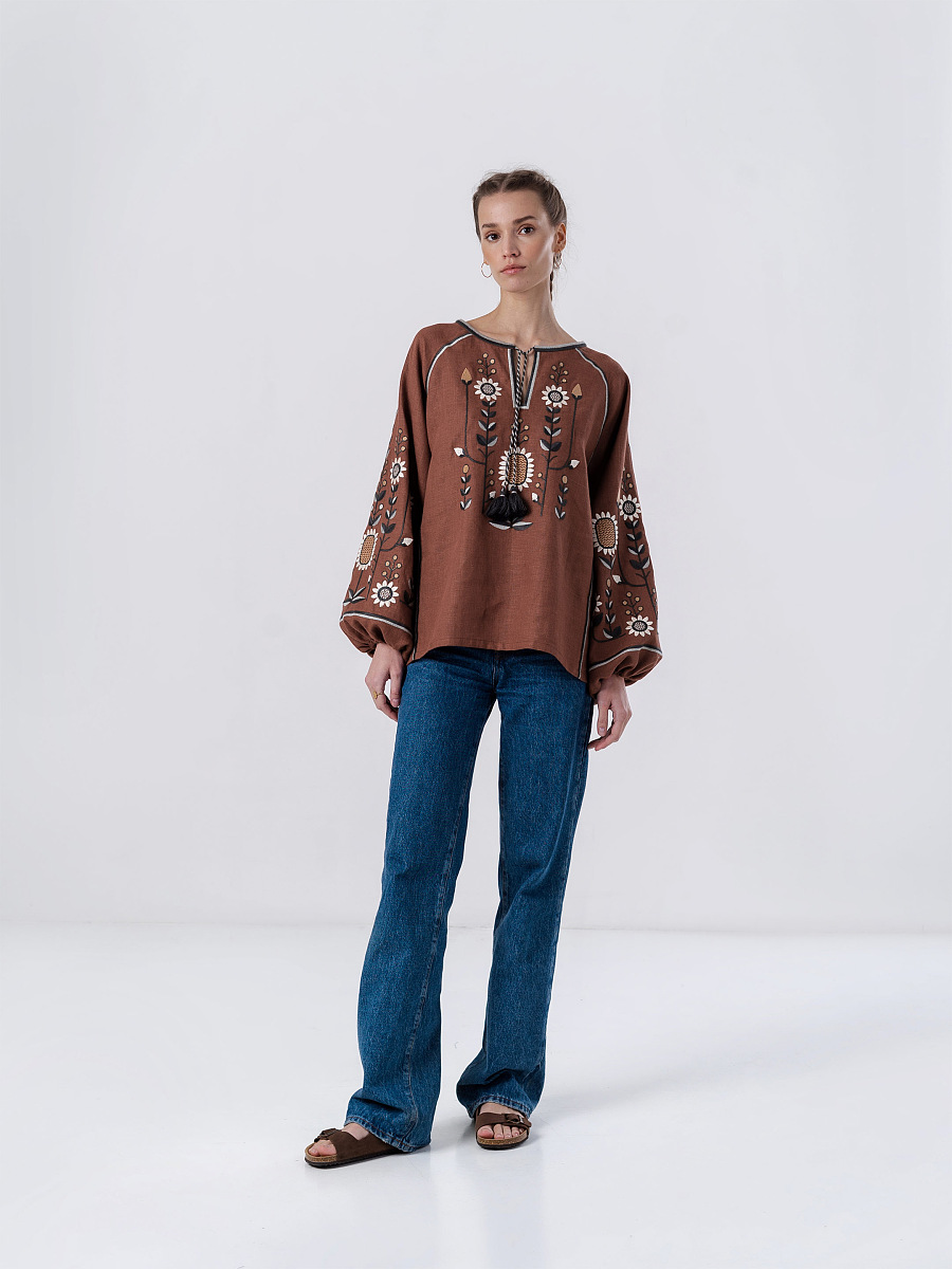 Embroidered shirt with floral ornament LITO 2 [0]