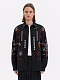 Black linen embroidered shirt MEN'S SLOVO BLACK [0]