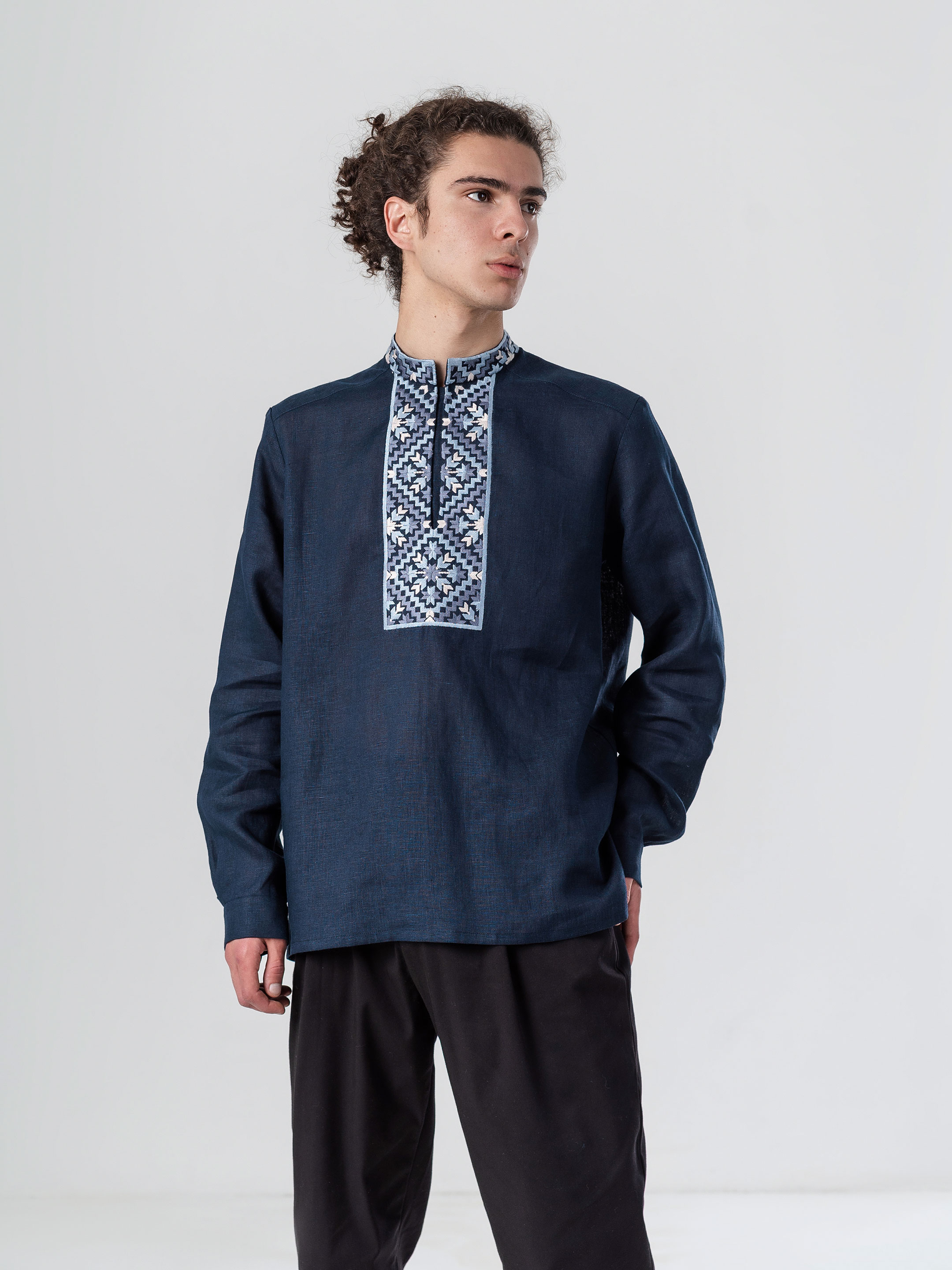 Set for creating men's embroidered shirt DUB photo