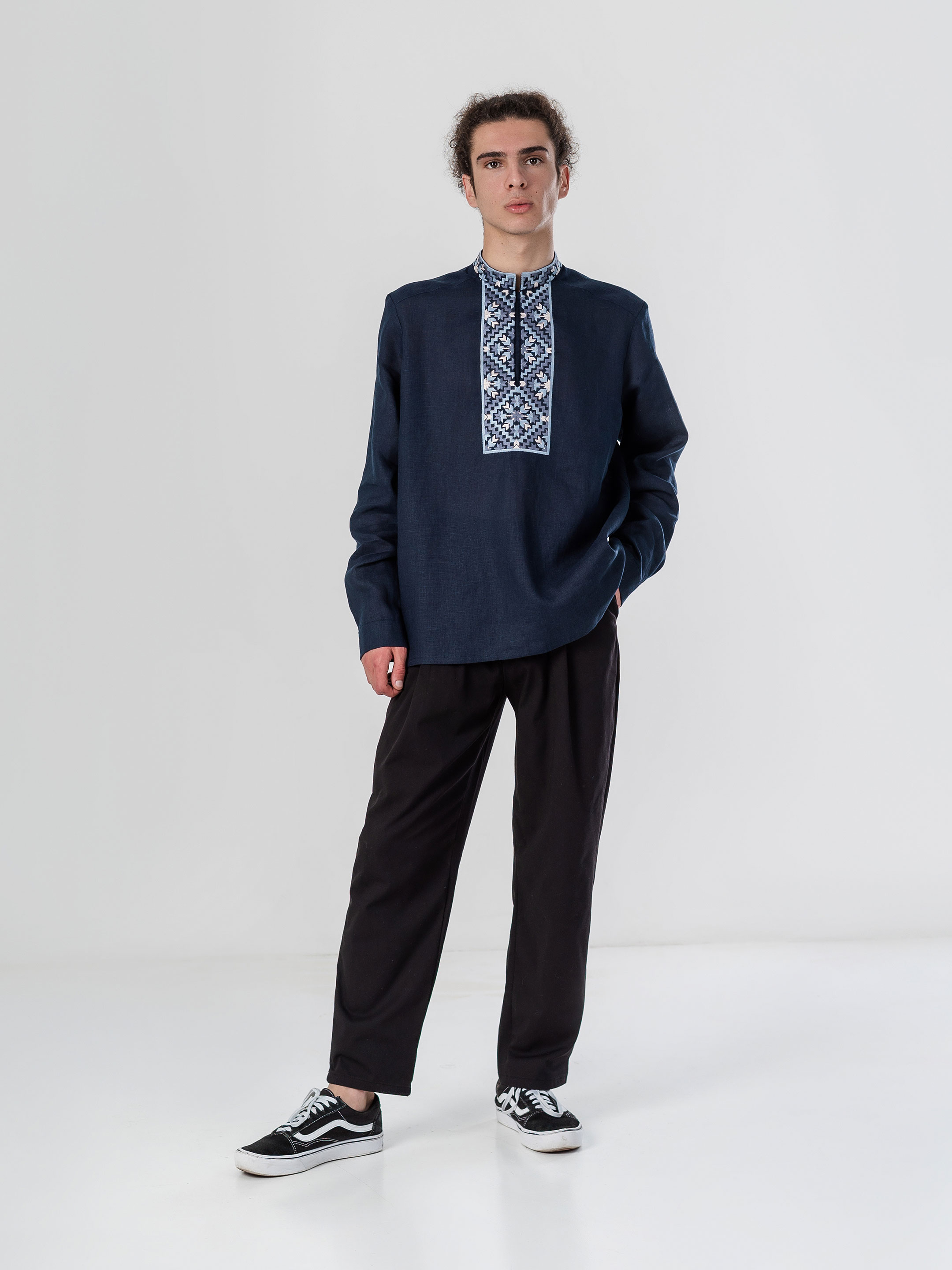 Set for creating men's embroidered shirt DUB fitting