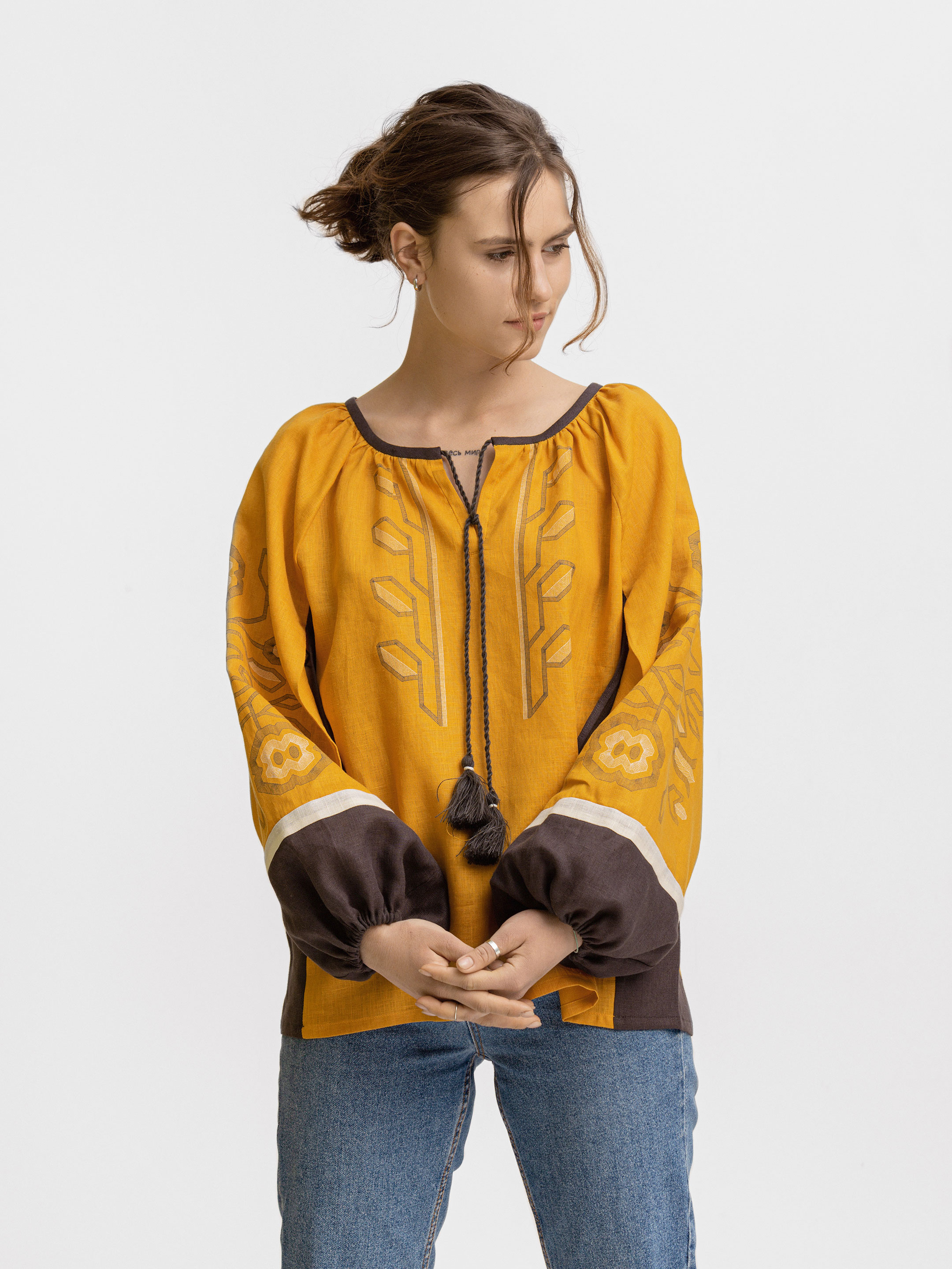 Embroidery Set - Home yellow rose fitting