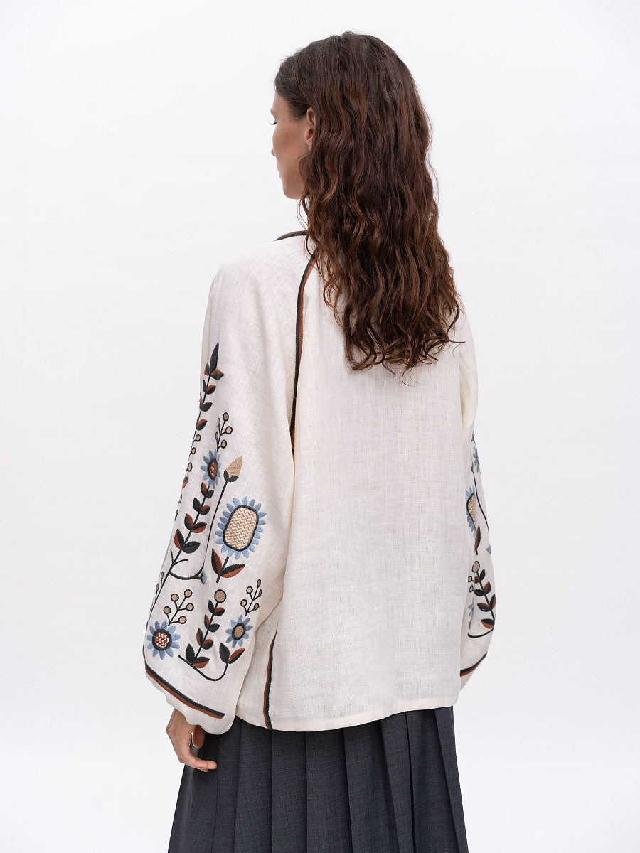 Embroidered shirt with floral ornament Lito [0]