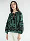 Linen embroidered shirt Korchynskyi Green