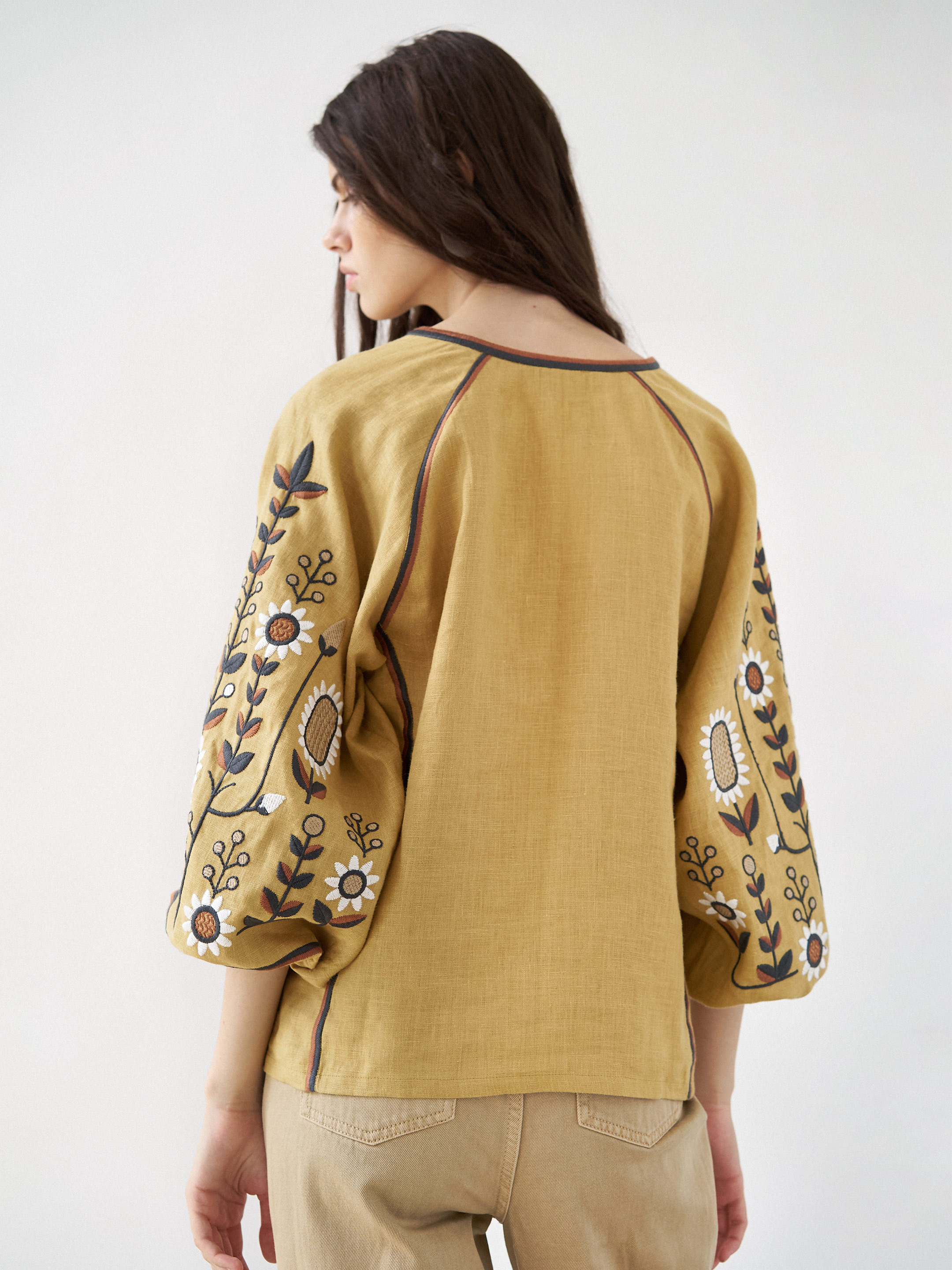 Women's vyshyvanka with floral embroidery Sonyakh choose