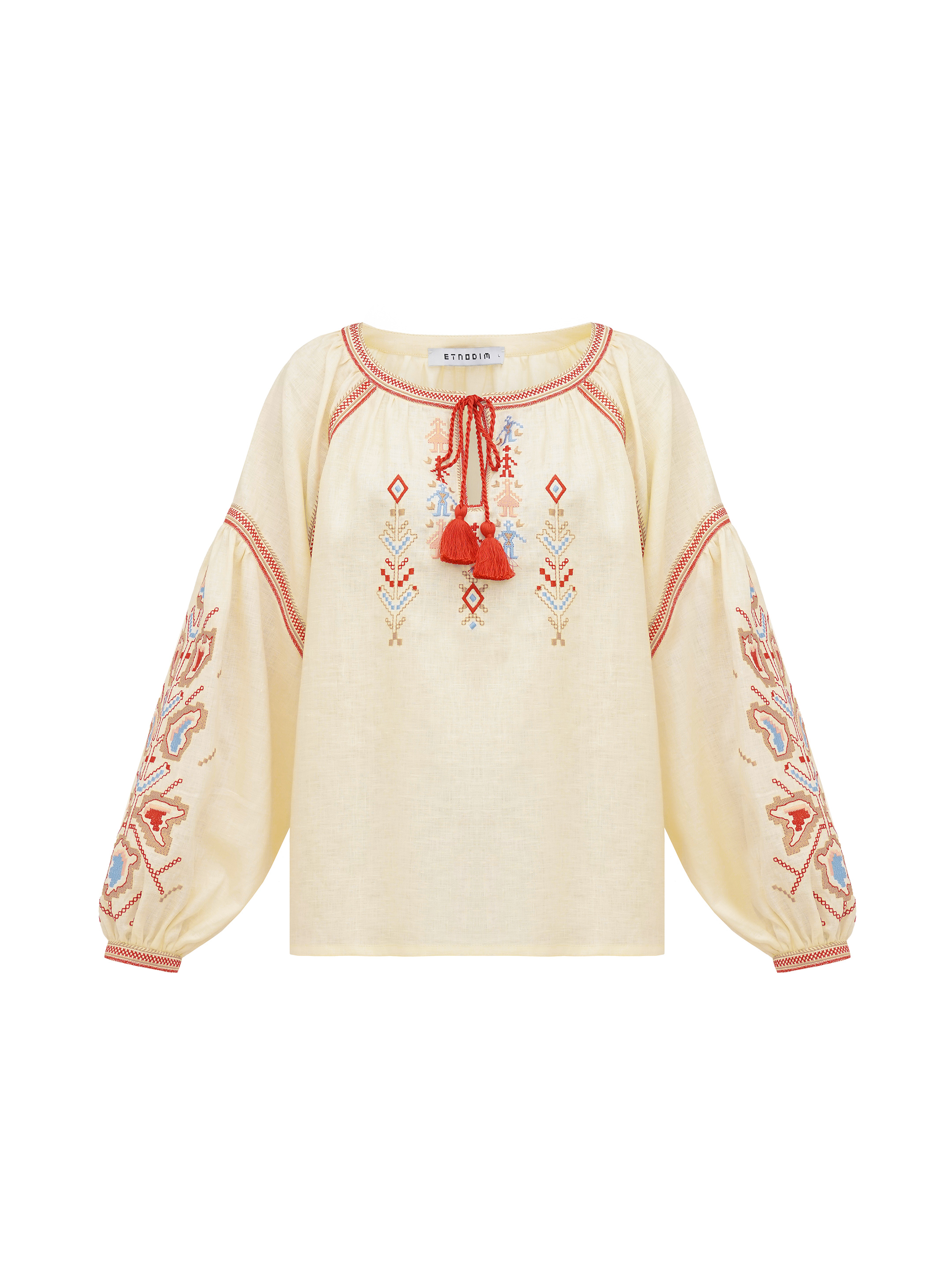 Women's shirt with embroidery of Ukrainian cities-heroes Yednist fitting