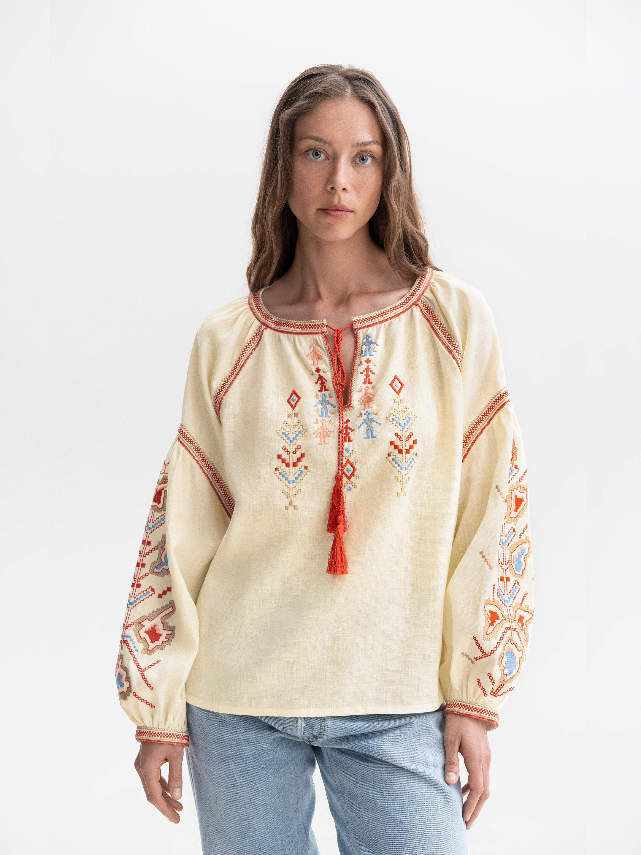 Women's shirt with embroidery of Ukrainian cities-heroes Yednist Buy