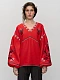 Women's embroidery shirt with floral Obriy Red [0]