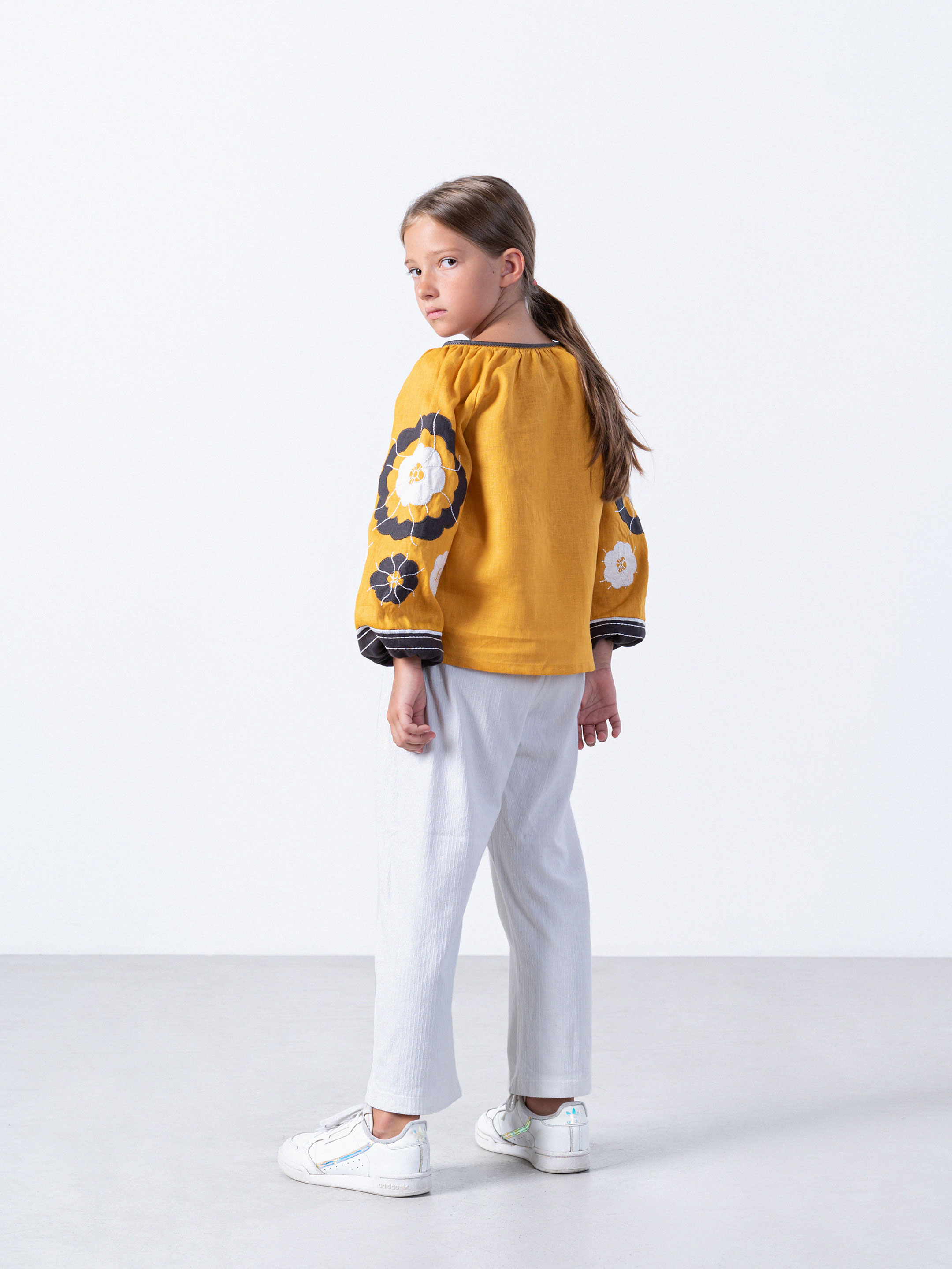 Yellow embroidered shirt for girls Sunny Kids in Ukraine