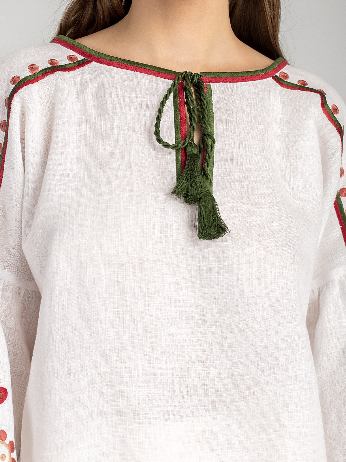 White embroidered women`s shirt East Bird photo