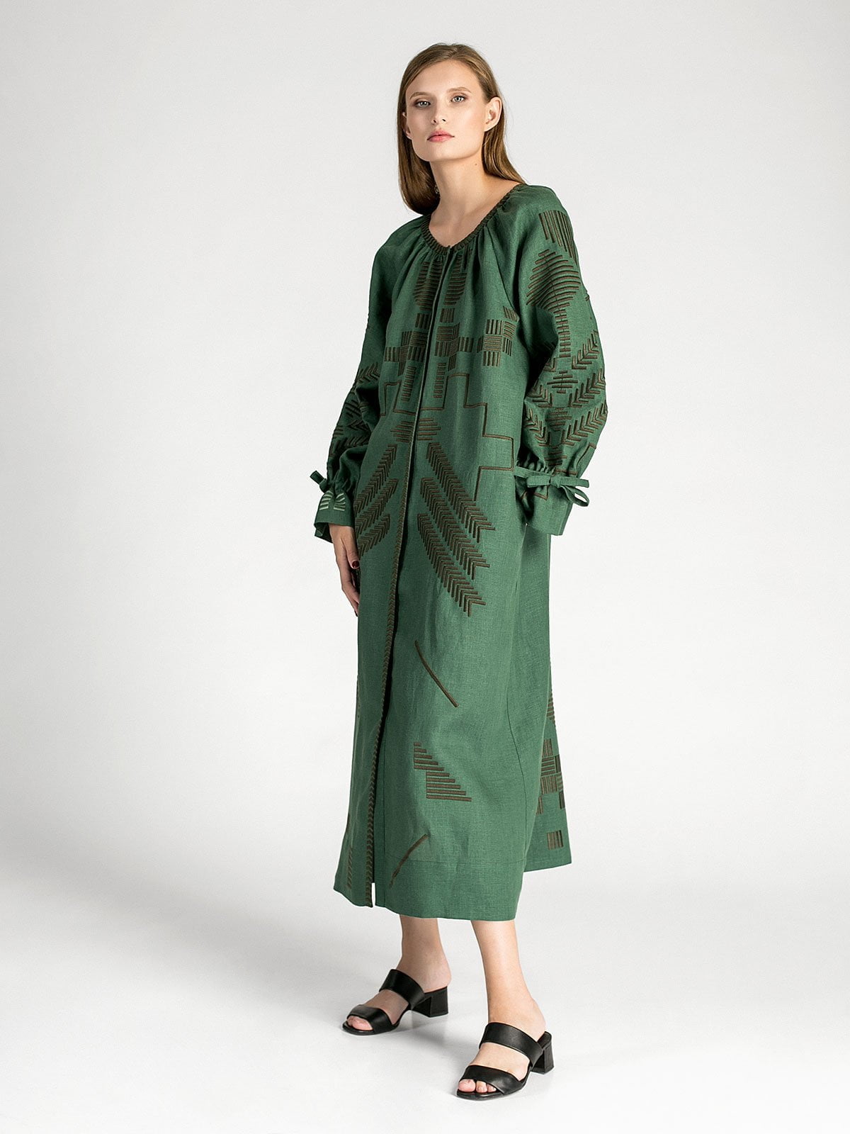 Green Maxi-Dress Borodina Dark in Ukraine
