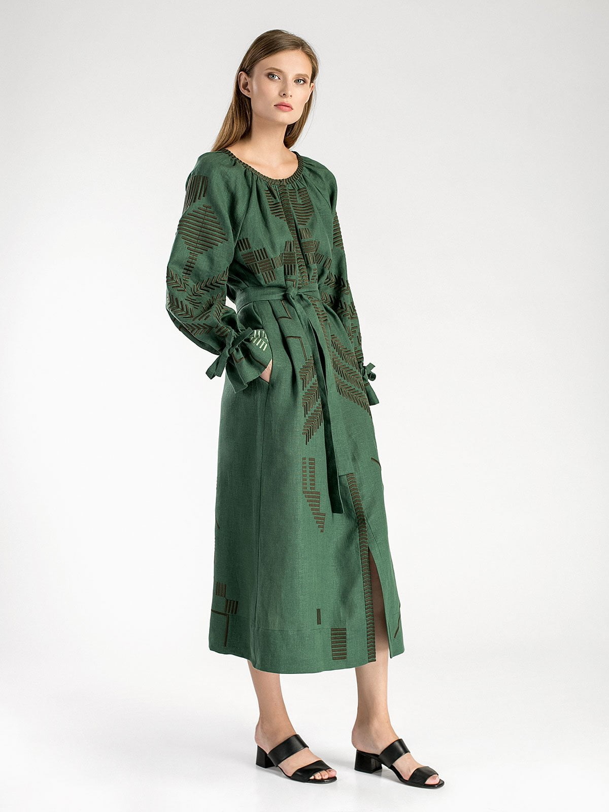 Green Maxi-Dress Borodina Dark Buy