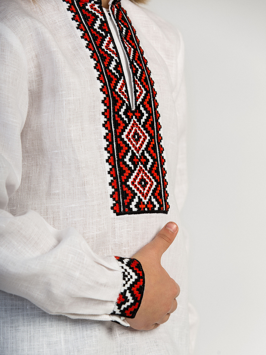 Boy`s embroidered shirt STAR red [0]