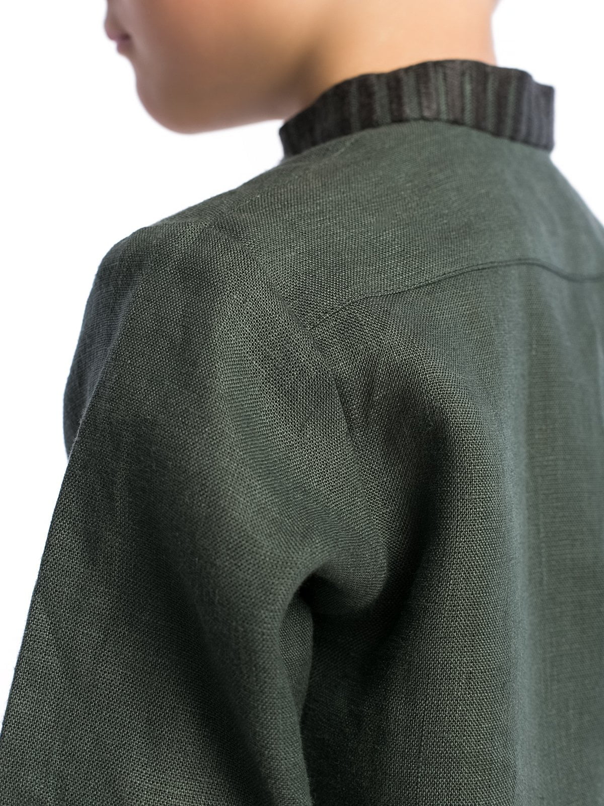 Boys embroidered shirt Green Sparrow ціна
