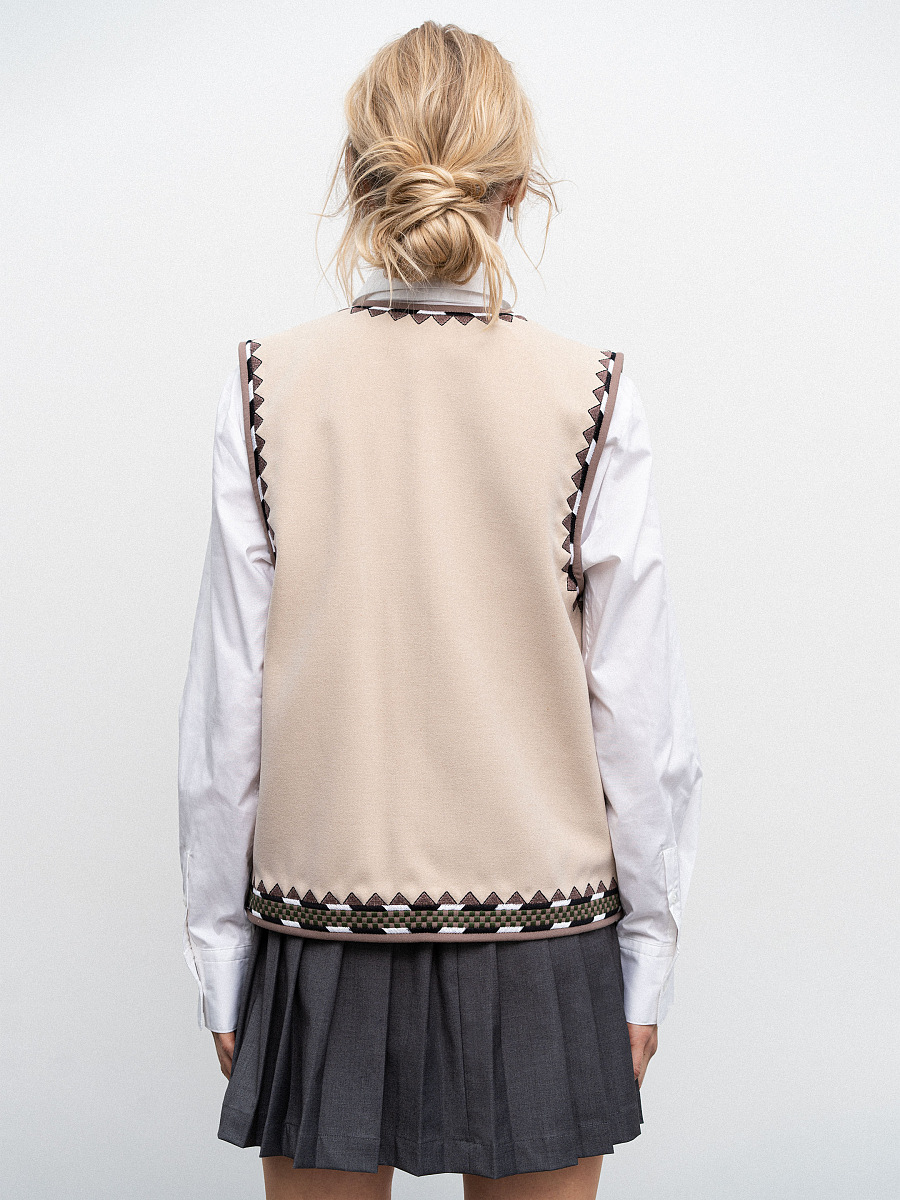 Vest with embroidery and appliqué Folk [0]