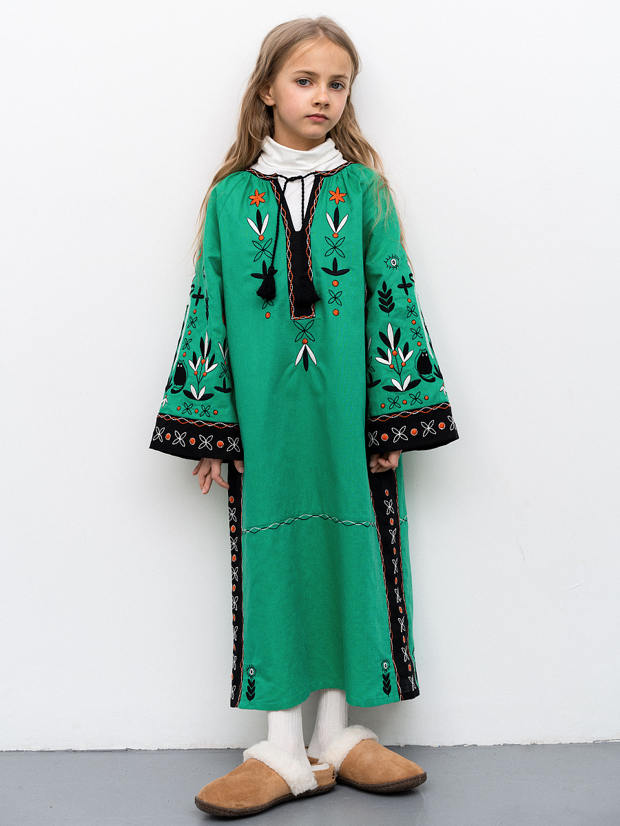 Divchyna Trostynka embroidered children's dress [0]