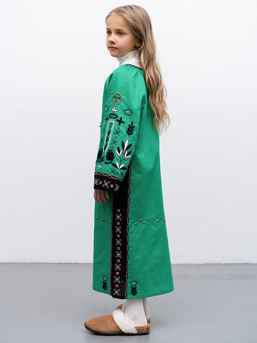 Divchyna Trostynka embroidered children's dress [0]