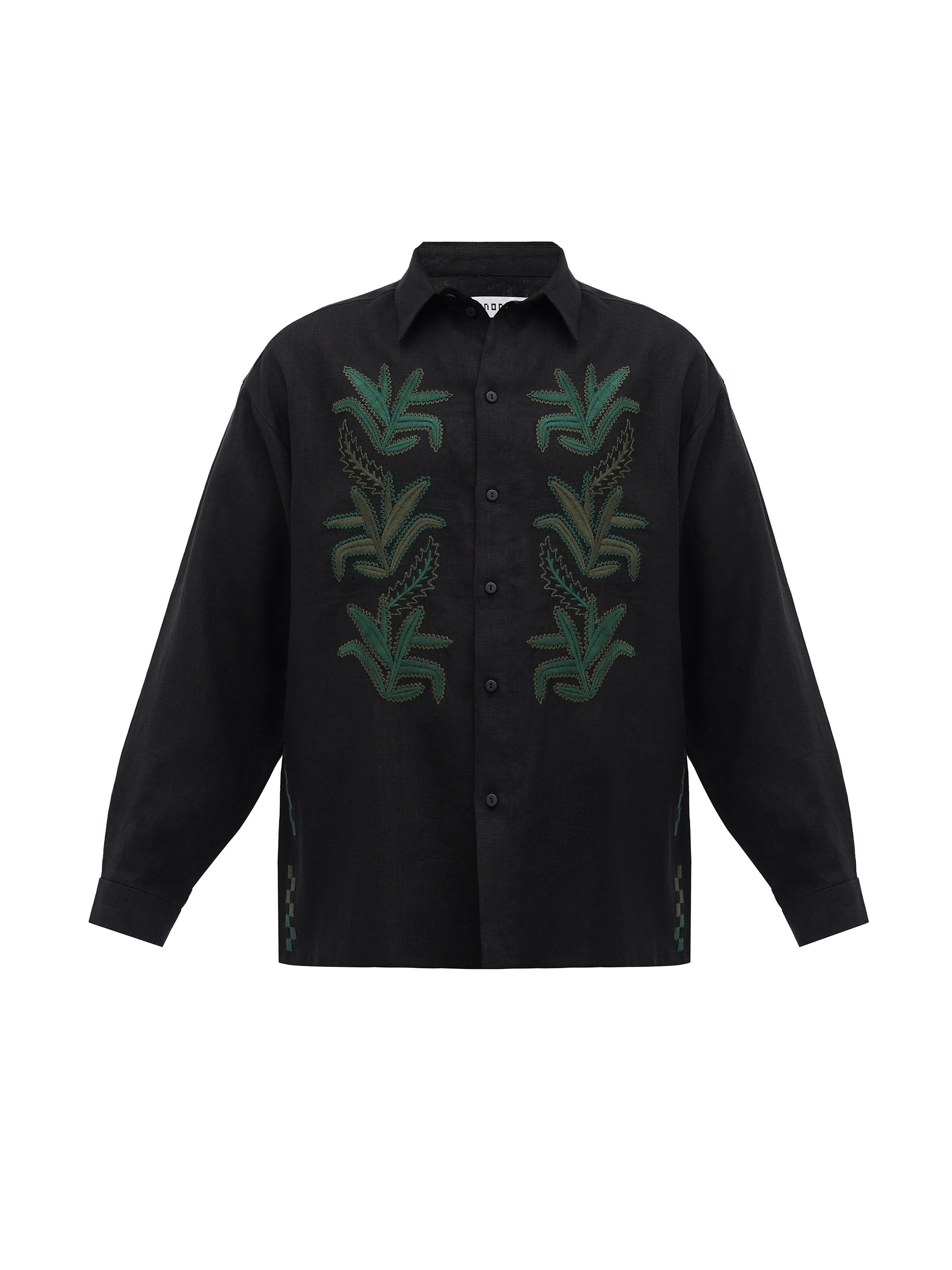 Linen shirt with embroidery Konopli ціна