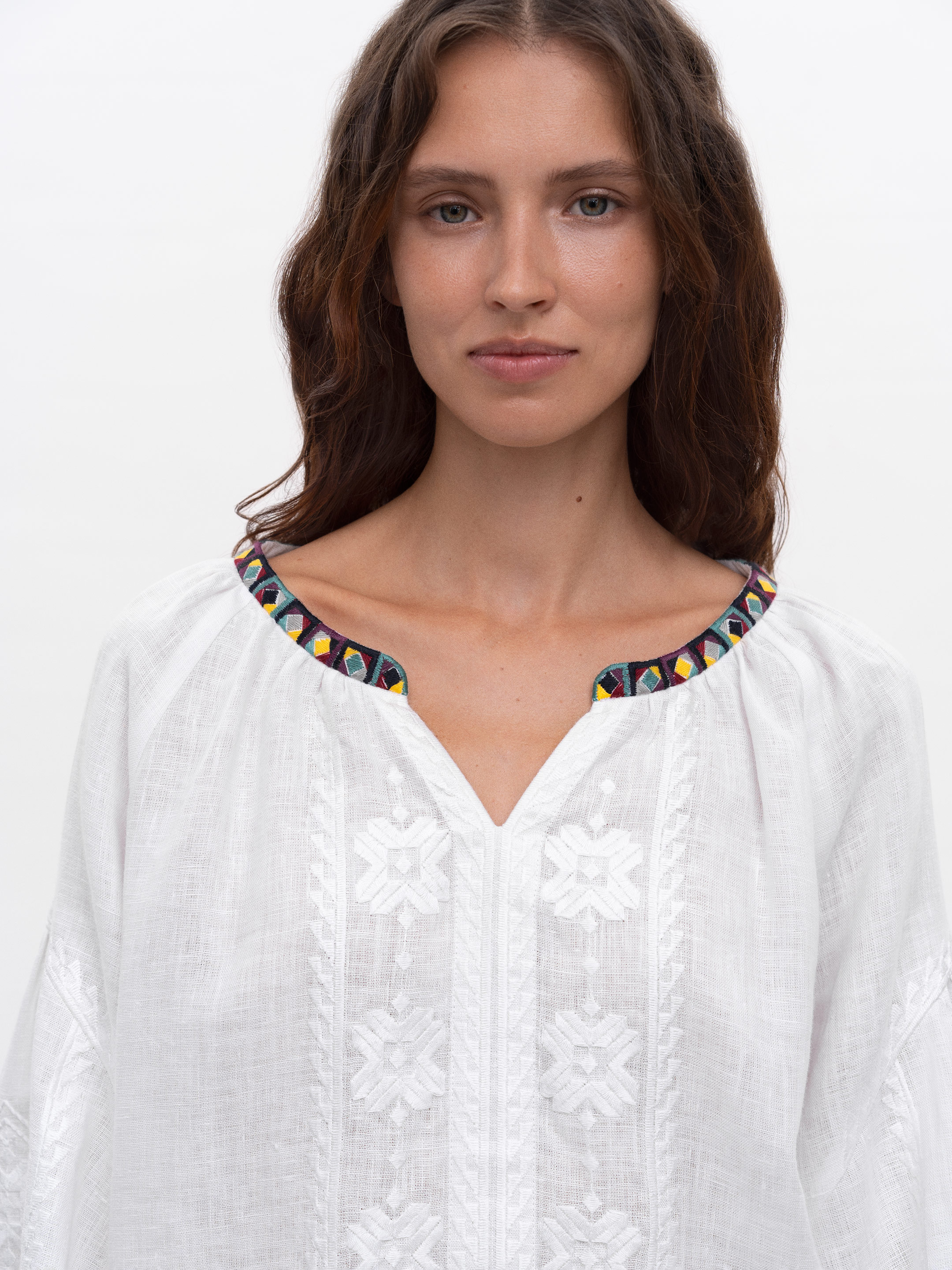 White embroidered shirt Siayvo cheap