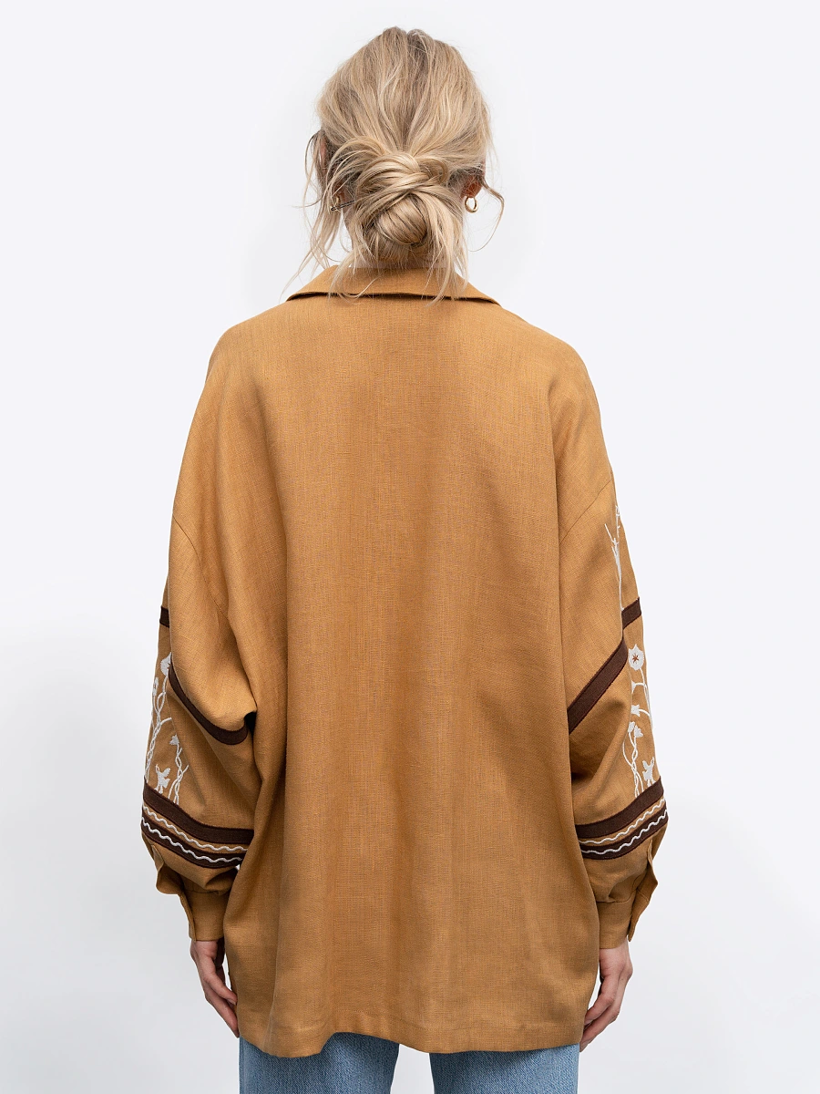 Women's embroidered shirt dedicated to Skovoroda Bayka — Yellow