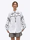 White linen shirt with embroidery Tsvit