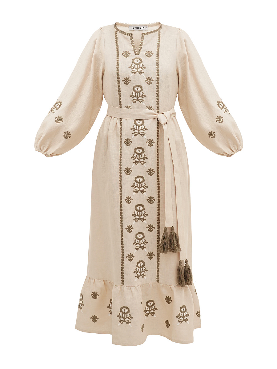 Embroidered linen dress Tranoy [0]