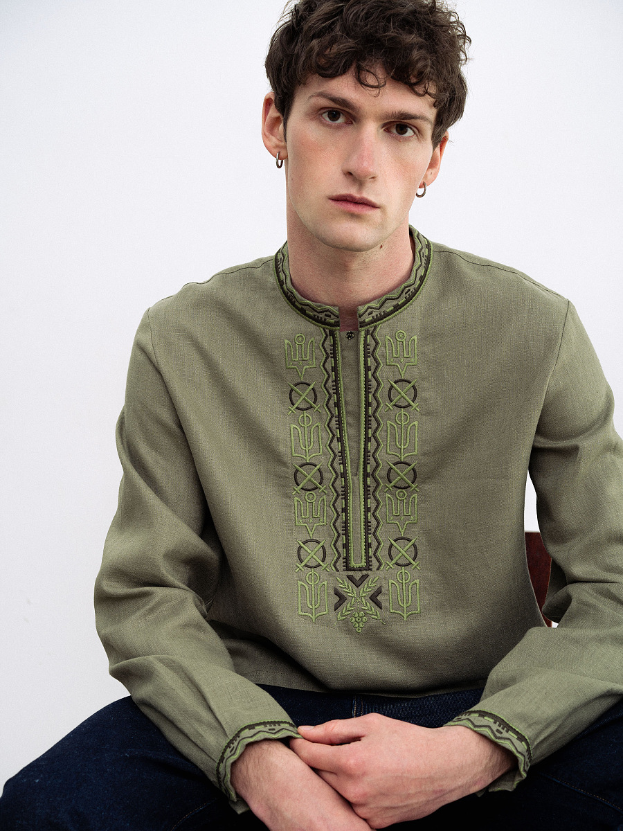 Men's embroidered shirt with symbols of Kyivan Rus 988 [0]