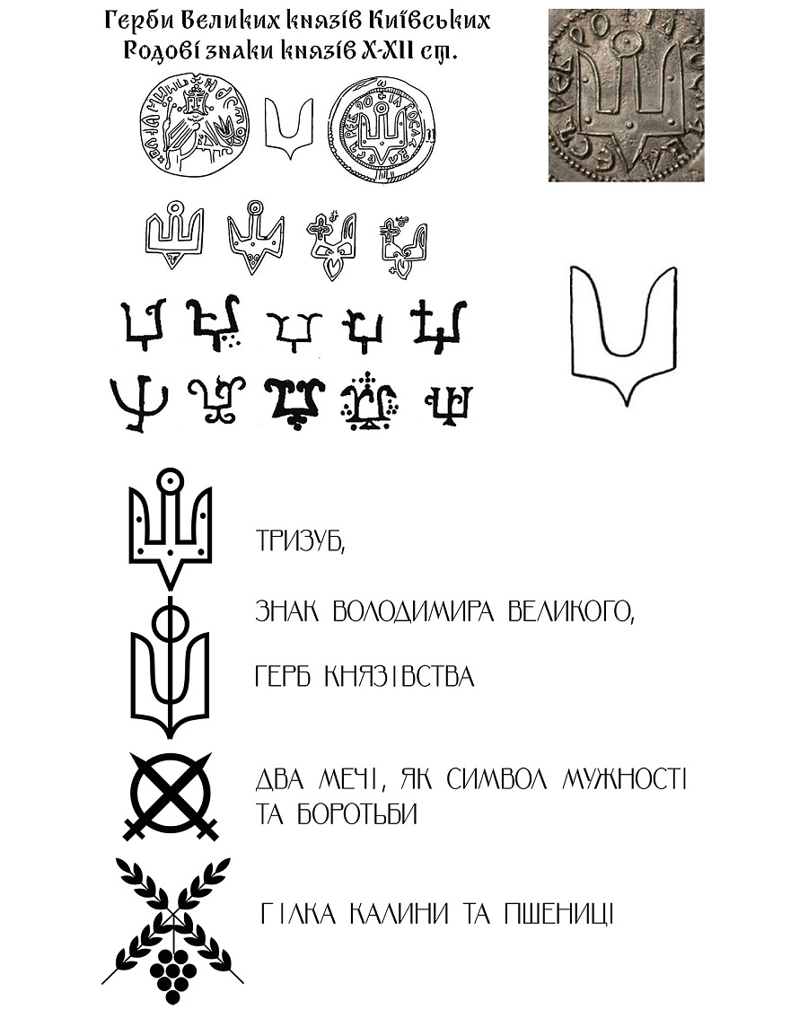 Men's embroidered shirt with symbols of Kyivan Rus 988 Black [0]