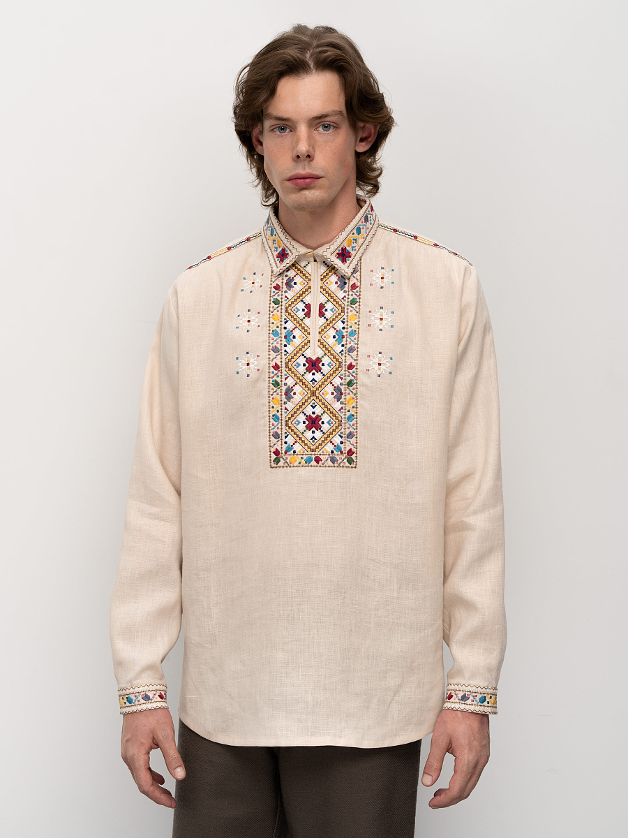 Men's embroidered shirt with collar Veremiy [0]