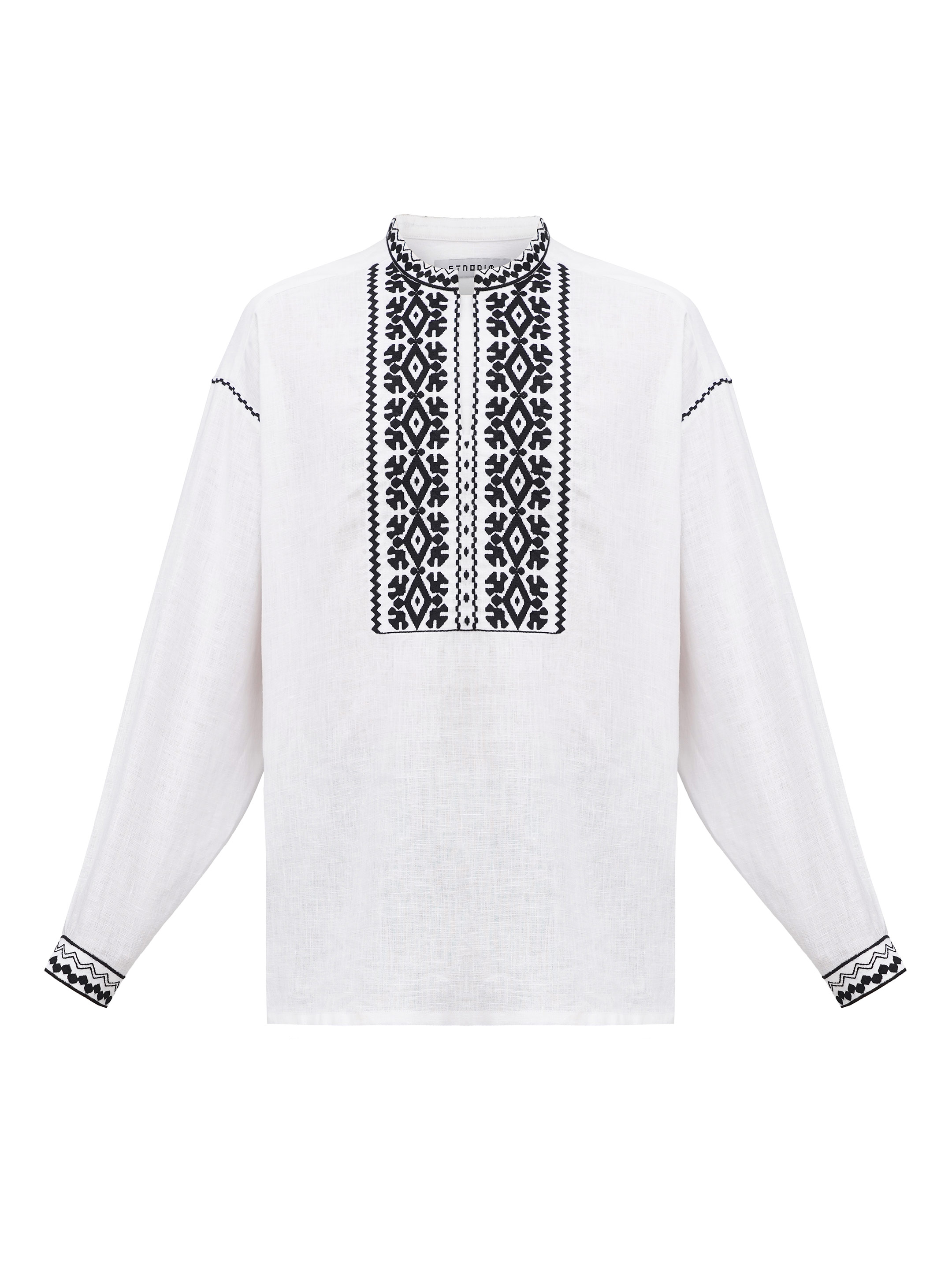 White men's embroidered shirt Kyivska choose