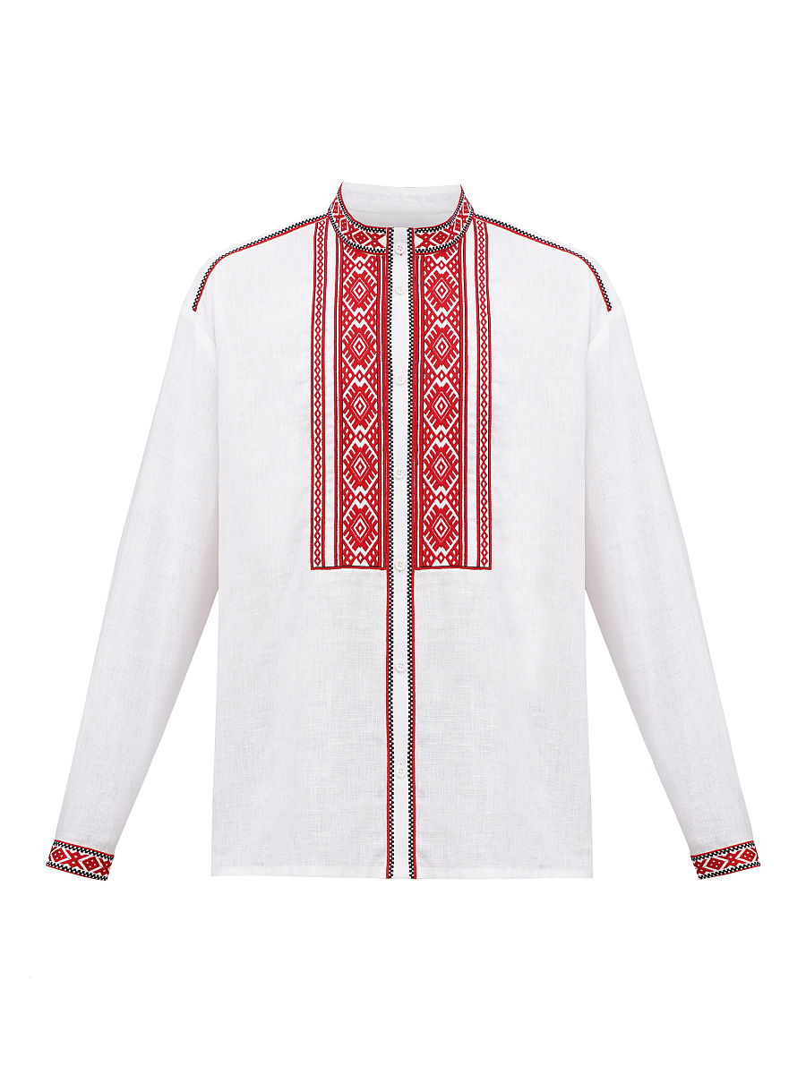 White men's embroidered shirt Zhytomyr Bila [0]