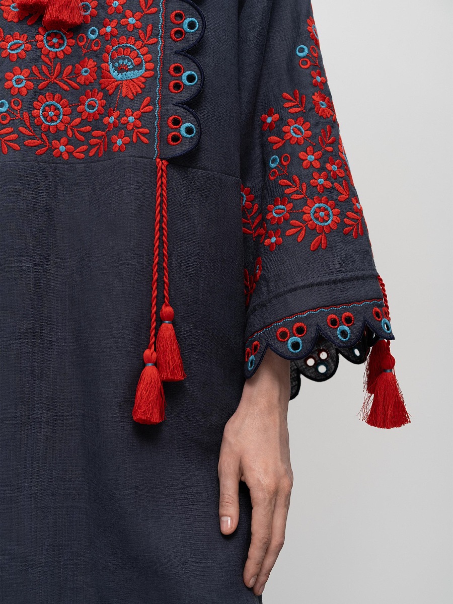 Short embroidered dress Lemky [0]