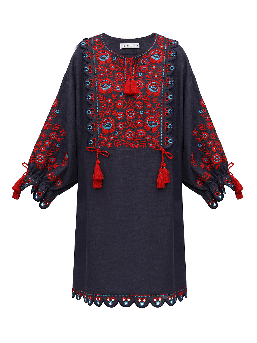 Short embroidered dress Lemky [0]