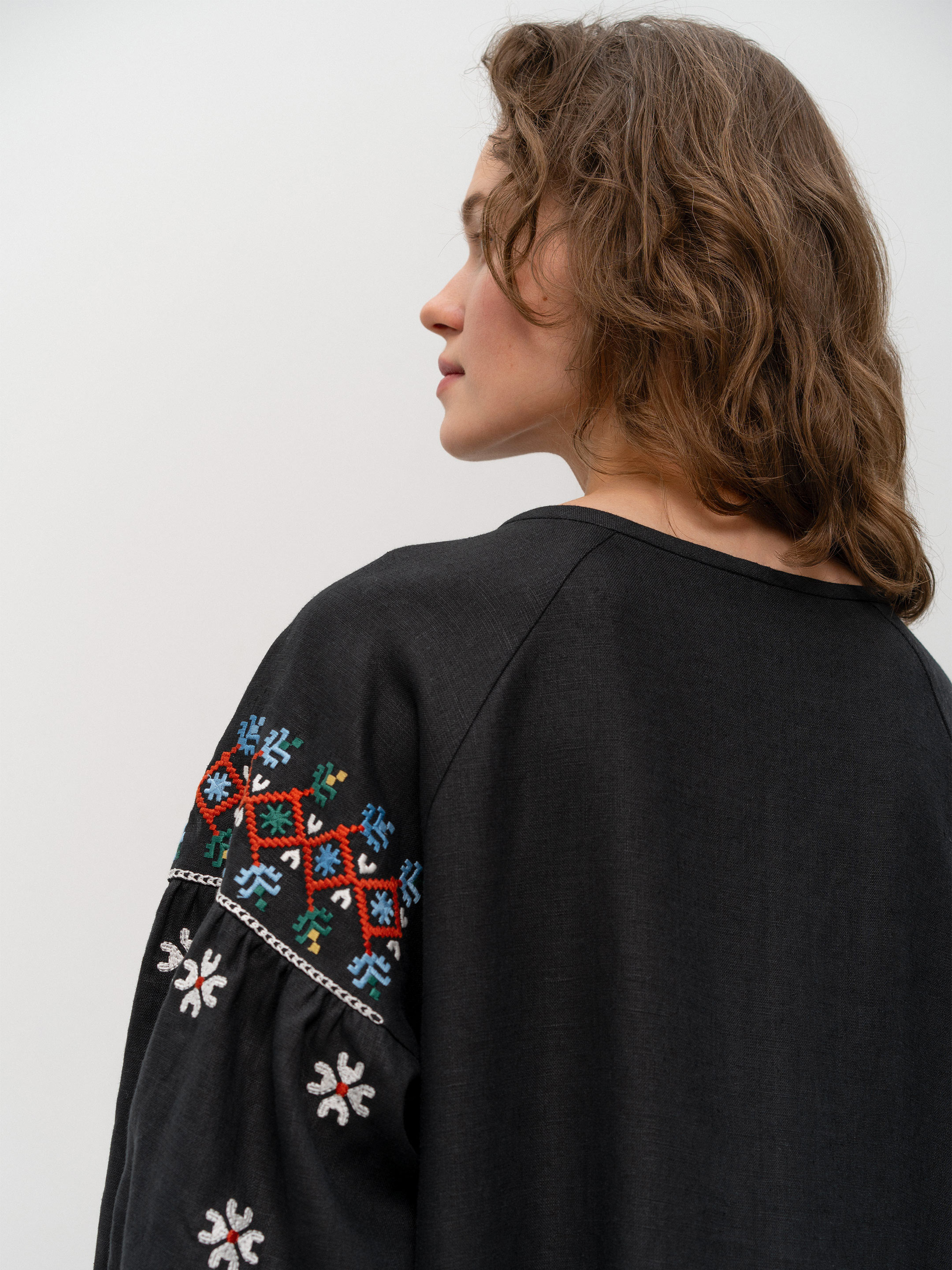 Long embroidered dress of the Podillia region Vinnytska photo