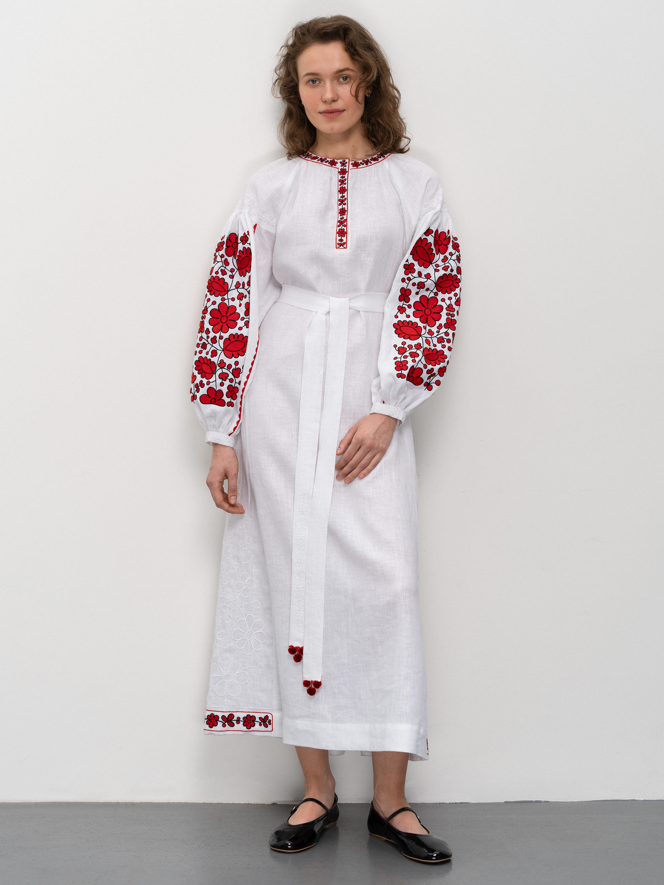 Long embroidered dress Myrhorodska ціна