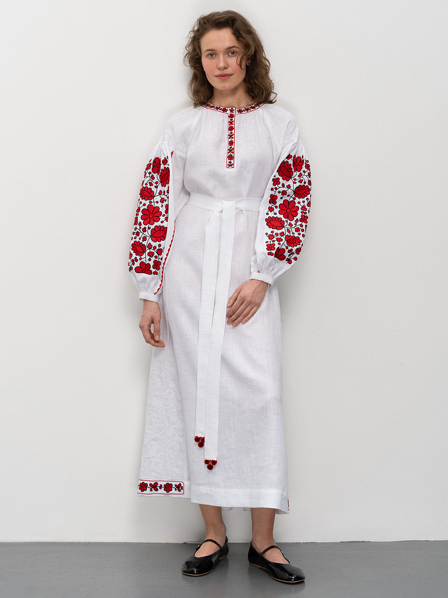 Long embroidered dress Myrhorodska [0]