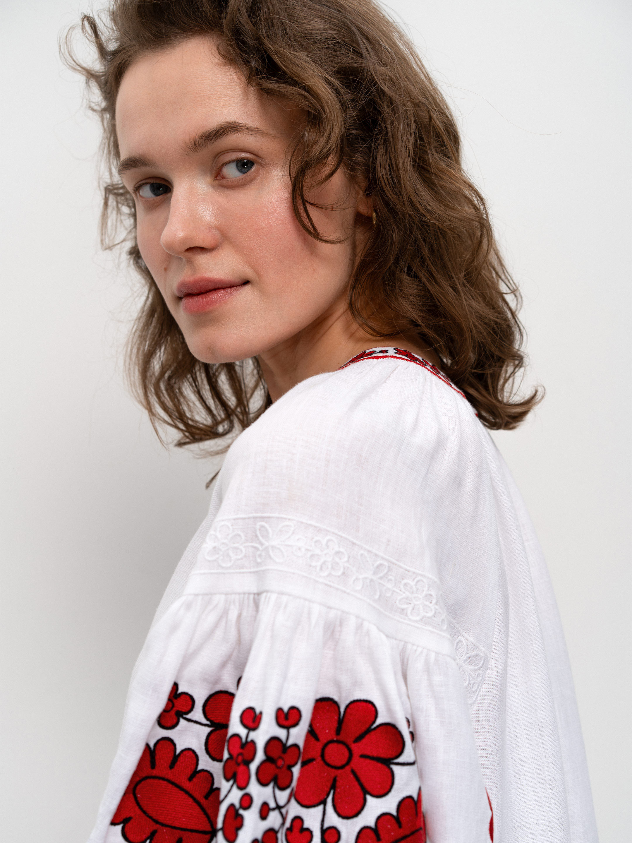 Long embroidered dress Myrhorodska cheap