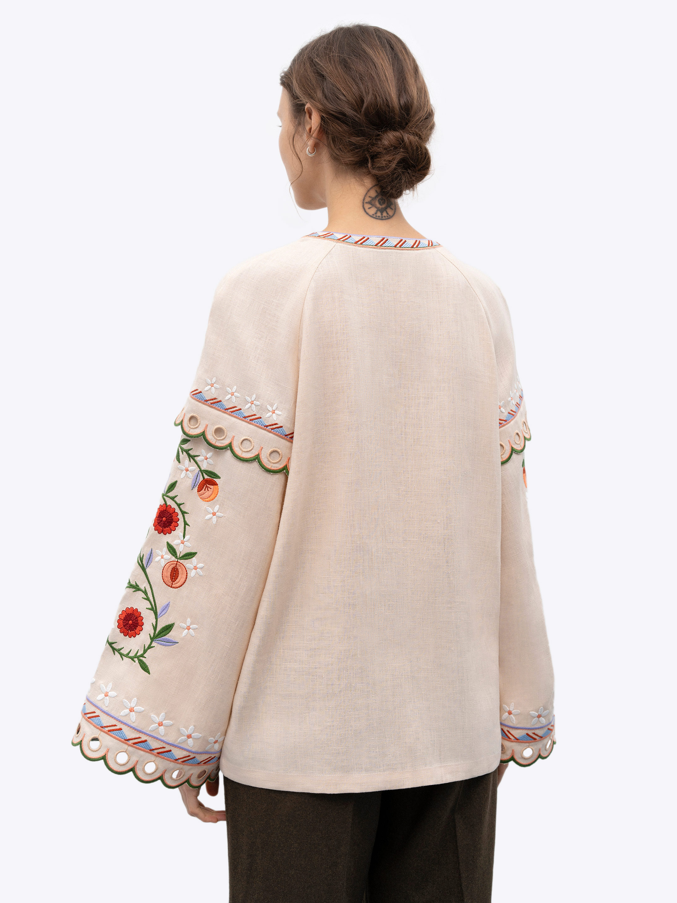 Women's embroidered blouse Apricot in Ukraine