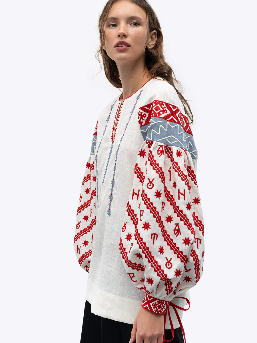 Women's embroidered blouse dedicated to the alphabet Rutenia [0]