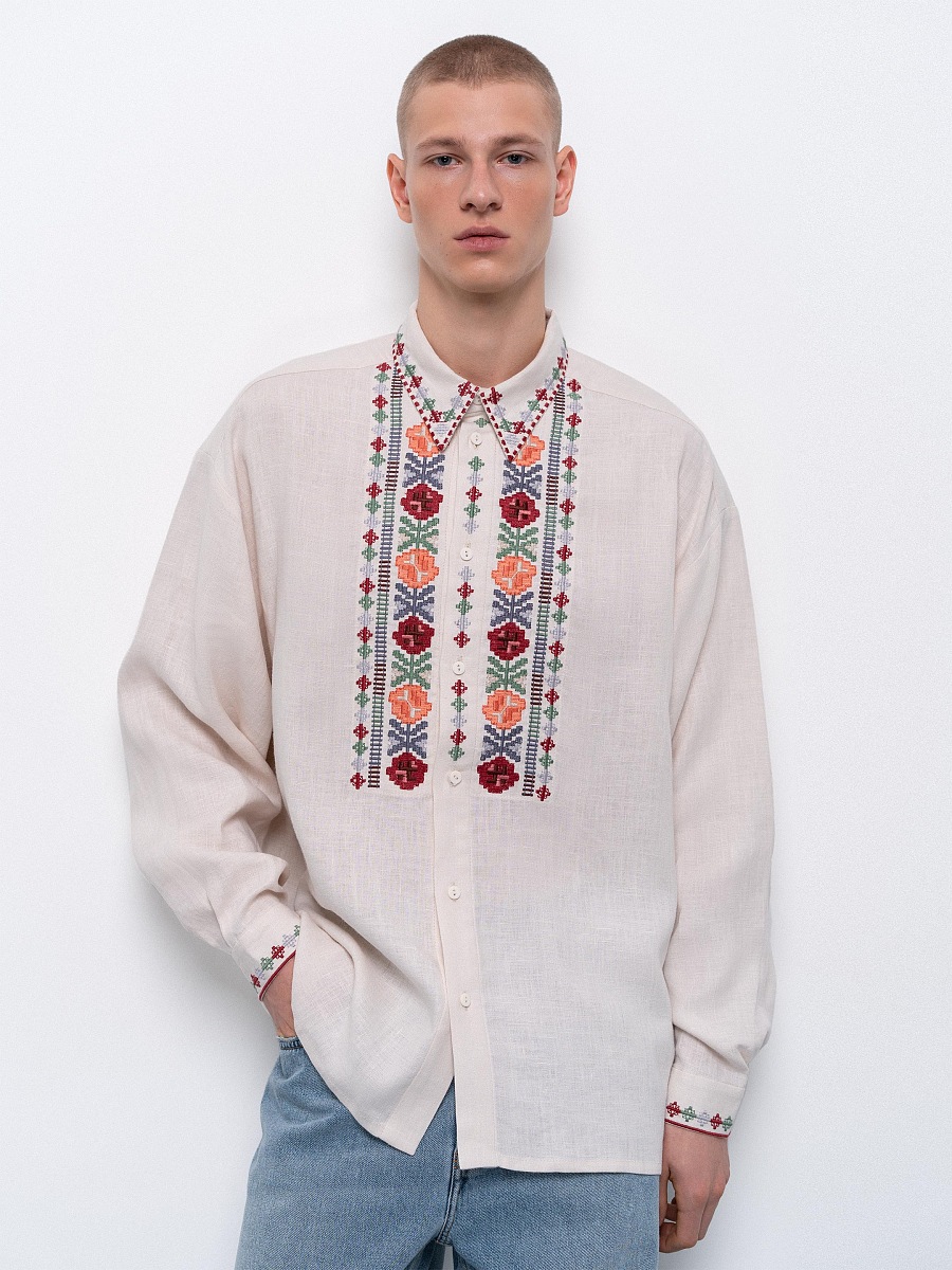 Men's embroidered shirt dedicated to the east Abrykosy M [0]