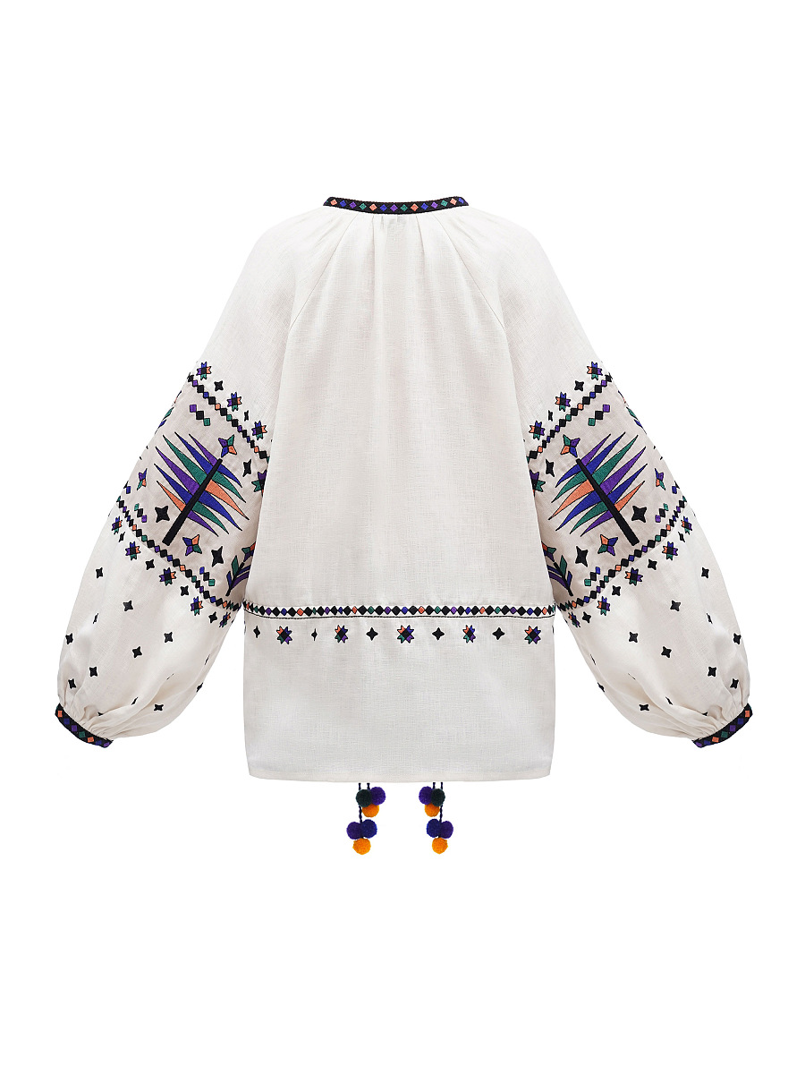 Women's embroidered shirt with geometric embroidery Melanka [0]