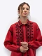 Red linen shirt with an embroidered ornament Nova Khata 1925 [0]