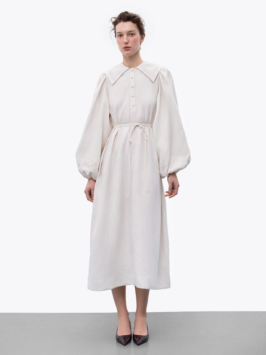 Linen dress with embroidery Pervotsvit Light [0]