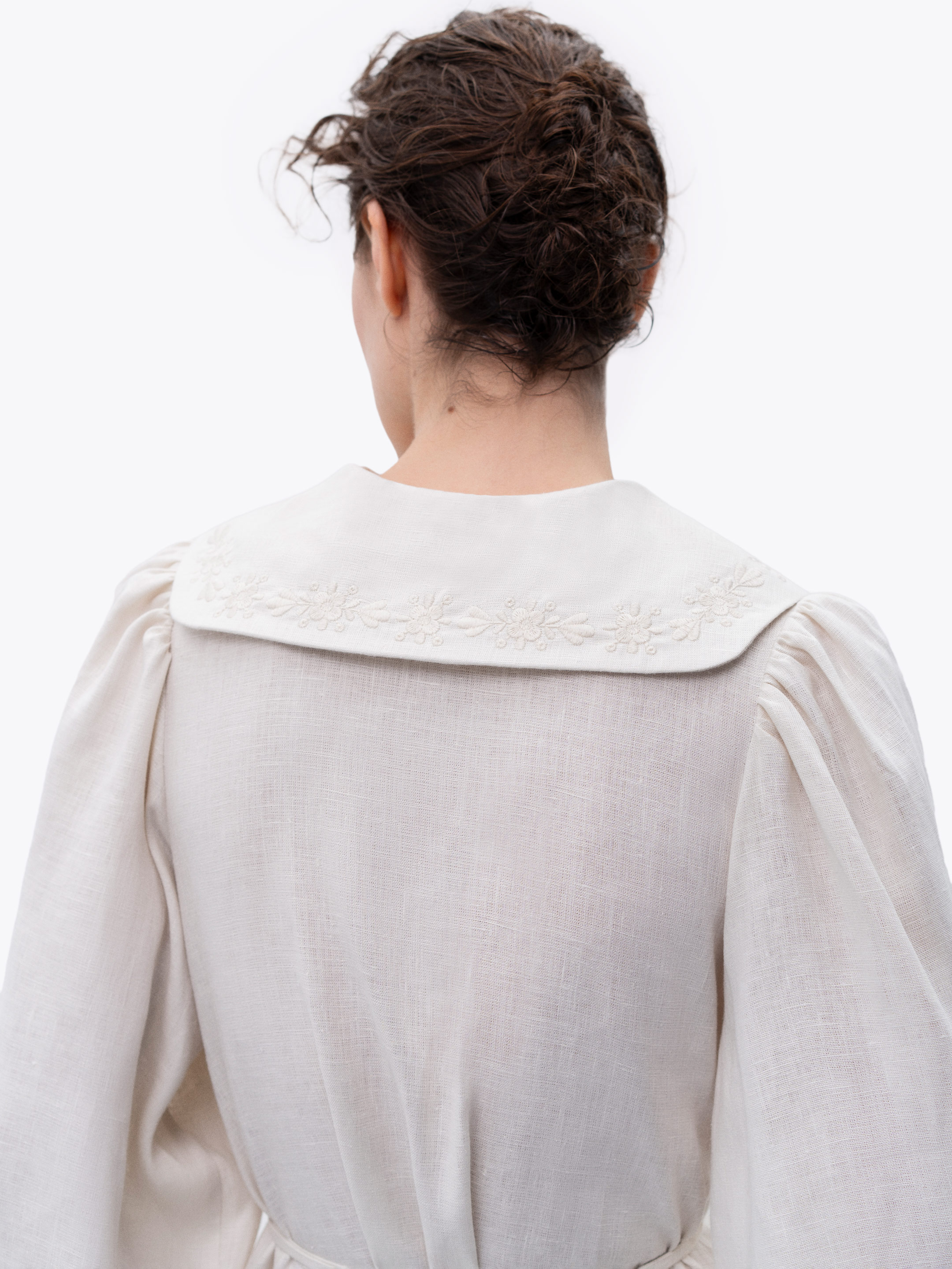 Linen dress with embroidery Pervotsvit Light cheap