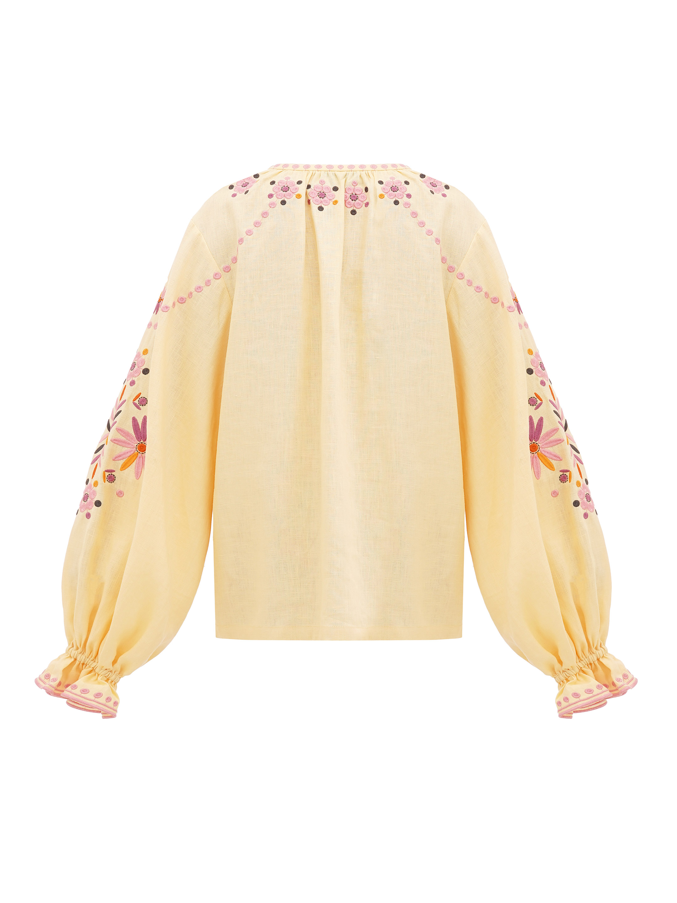 Voluminous embroidered blouse with floral ornaments Kviten buy