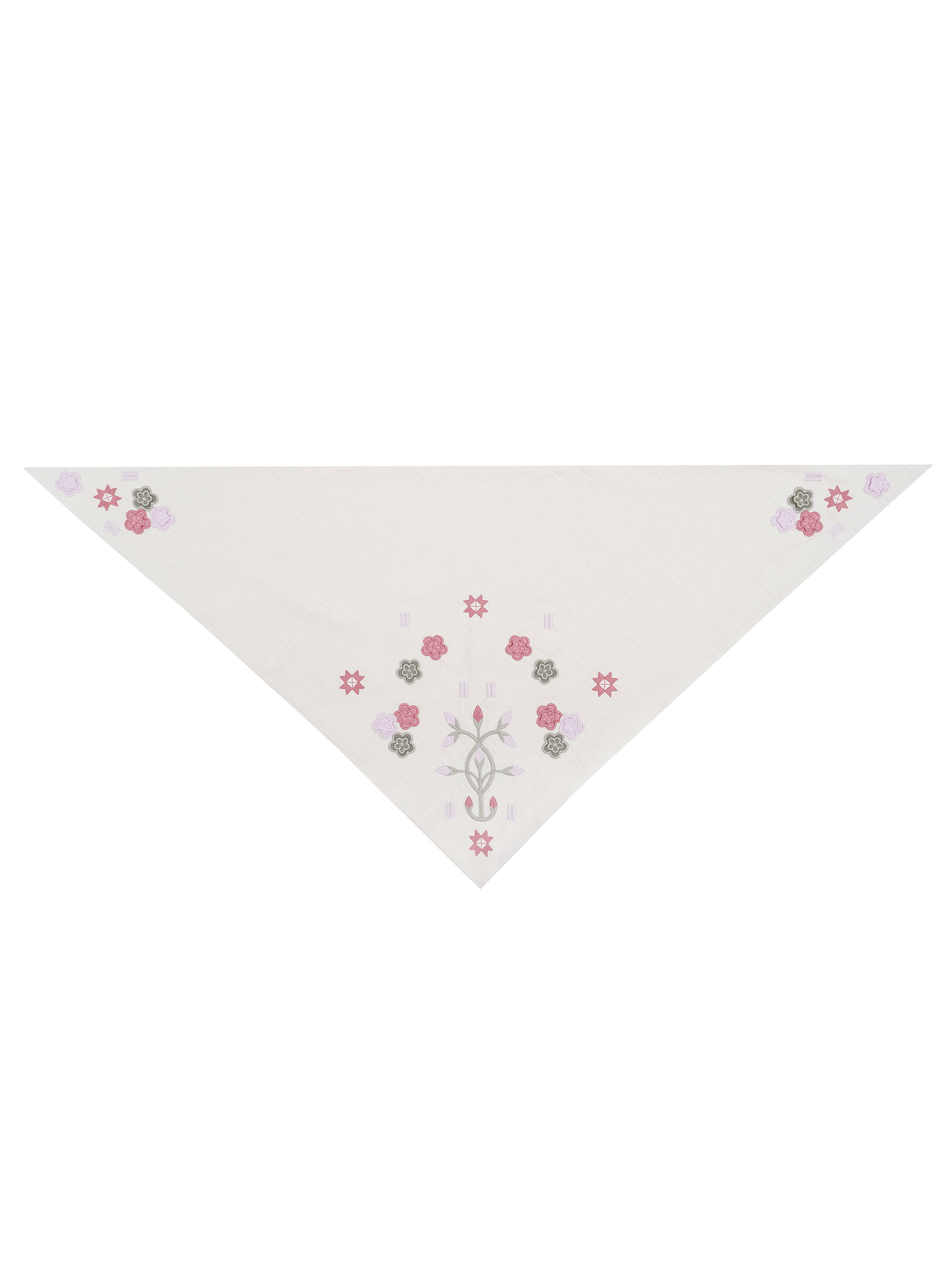 Embroidered linen shawl with floral ornaments Rozmay in Ukraine