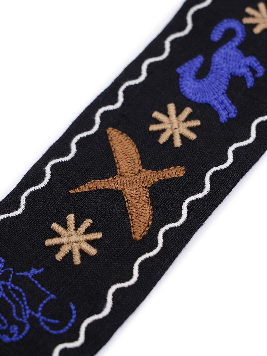 Unisex tape with embroidered ornament wild animals Zvir [0]