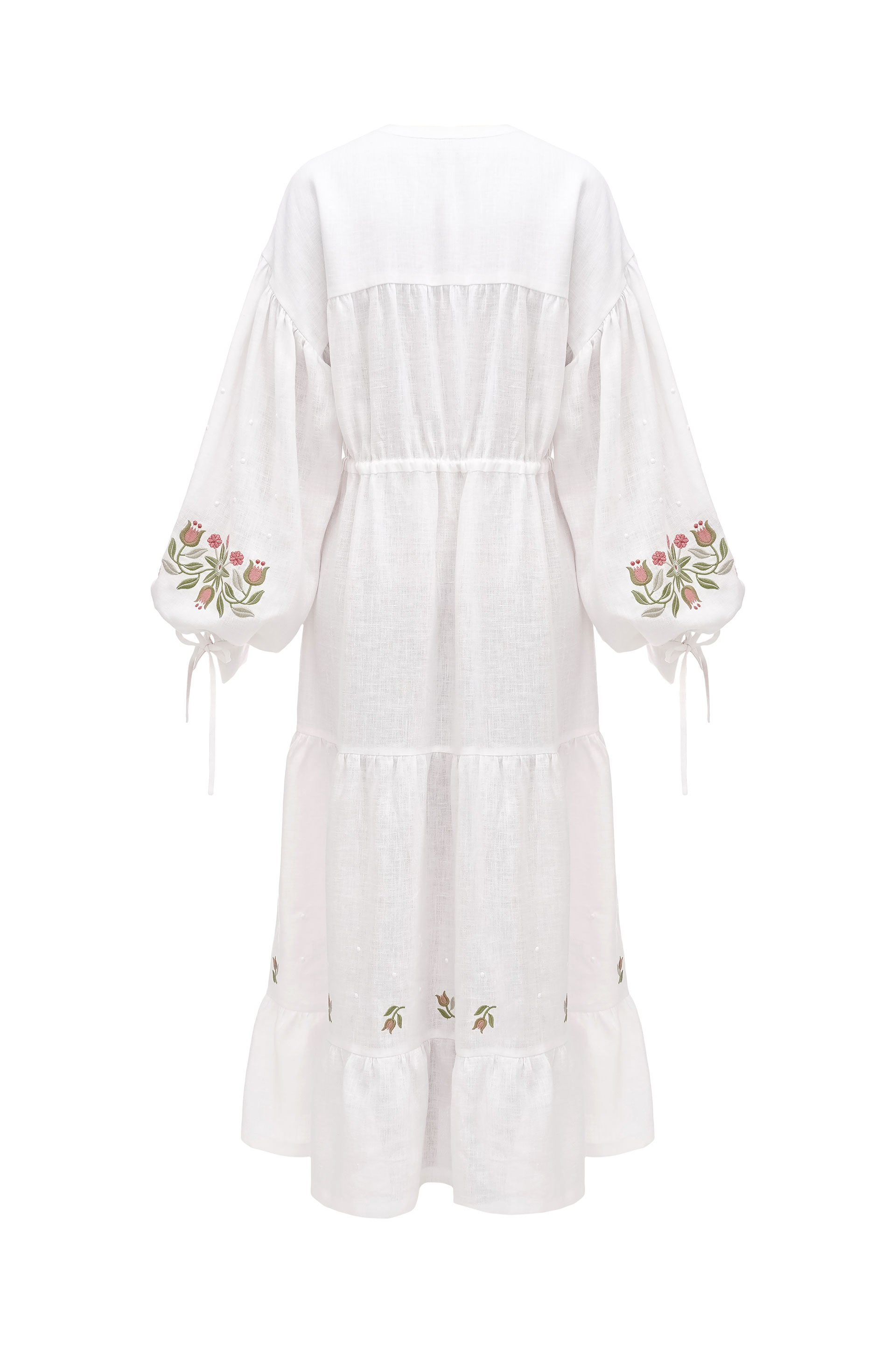 Embroidered dress with floral ornament Pelageya buy