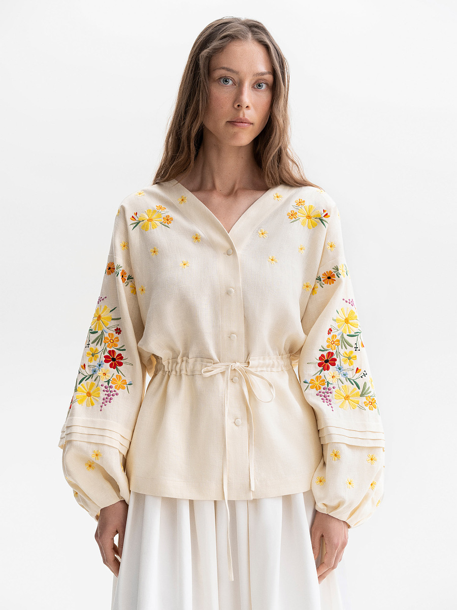 Light linen embroidery blouse Budzhak [0]