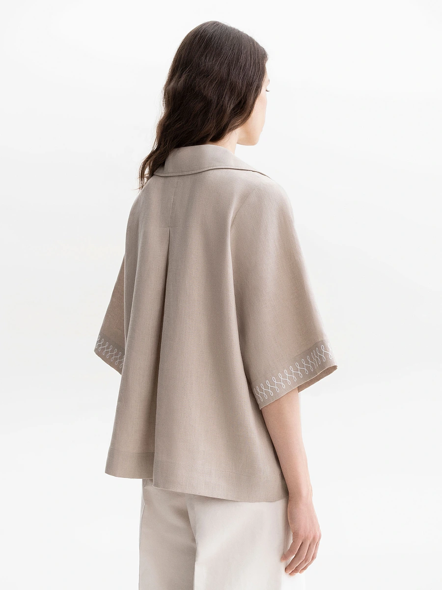 Linen casual shirt Bessarabiya Light — Gray